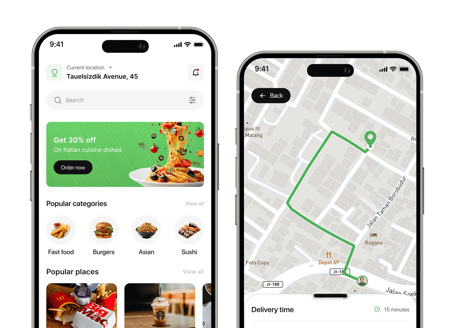 Development of a food delivery service