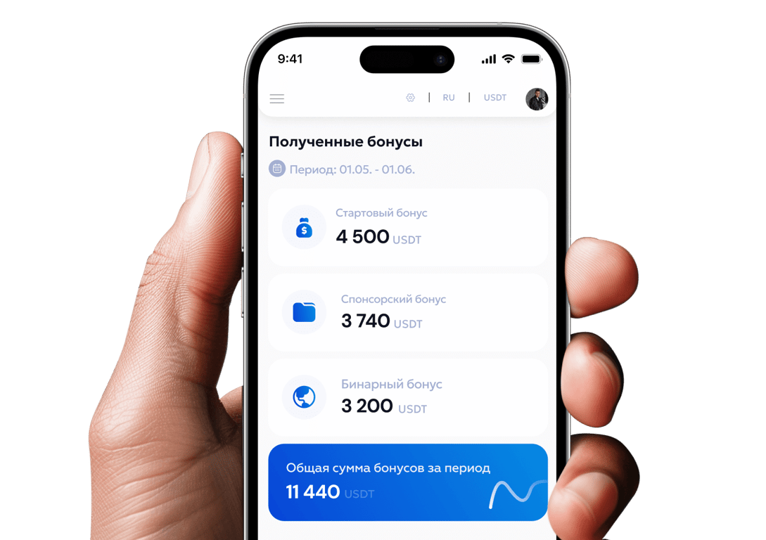 Увеличение процента выплат в сеть с ростом структуры
