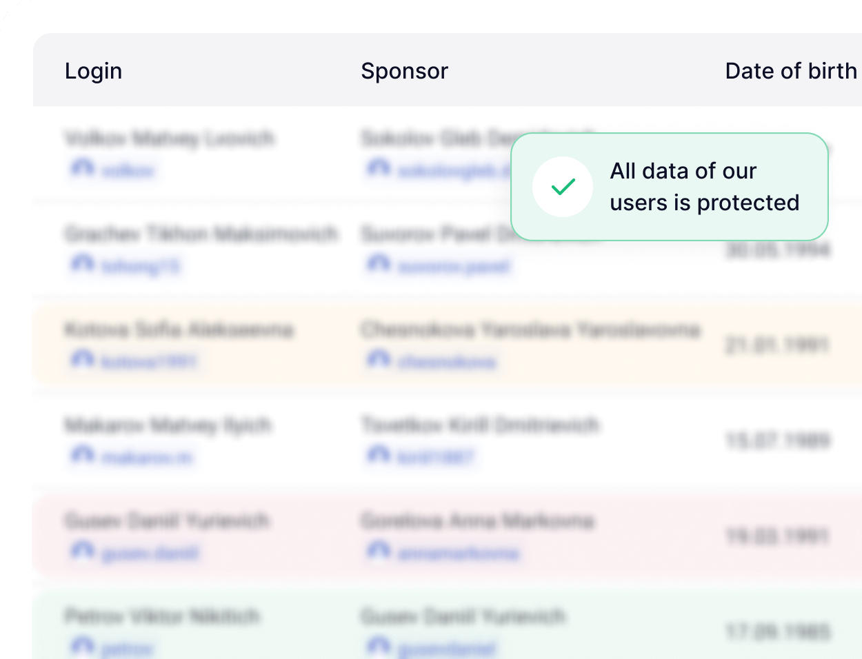 No vendemos bases de datos.