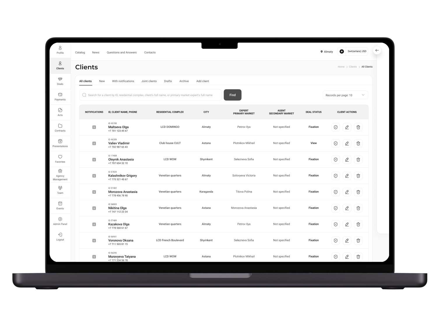 Розробка CRM для ріелторів