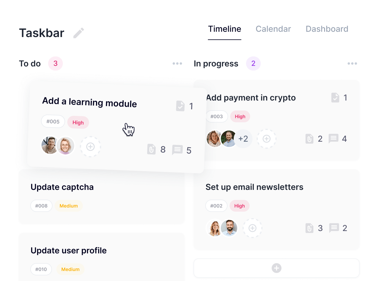 Apoyo a proyectos existentes