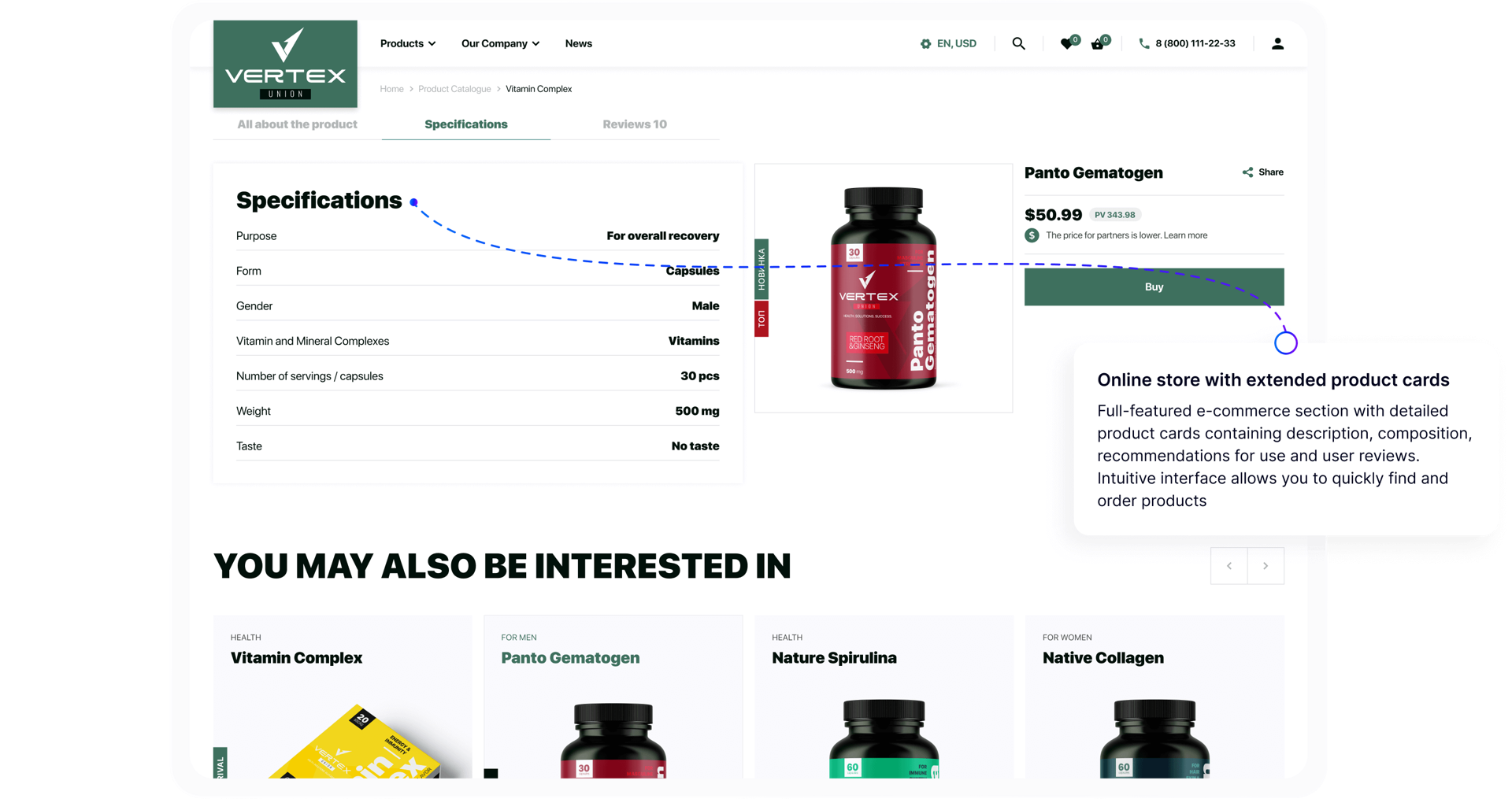 Tienda online con fichas de producto ampliadas