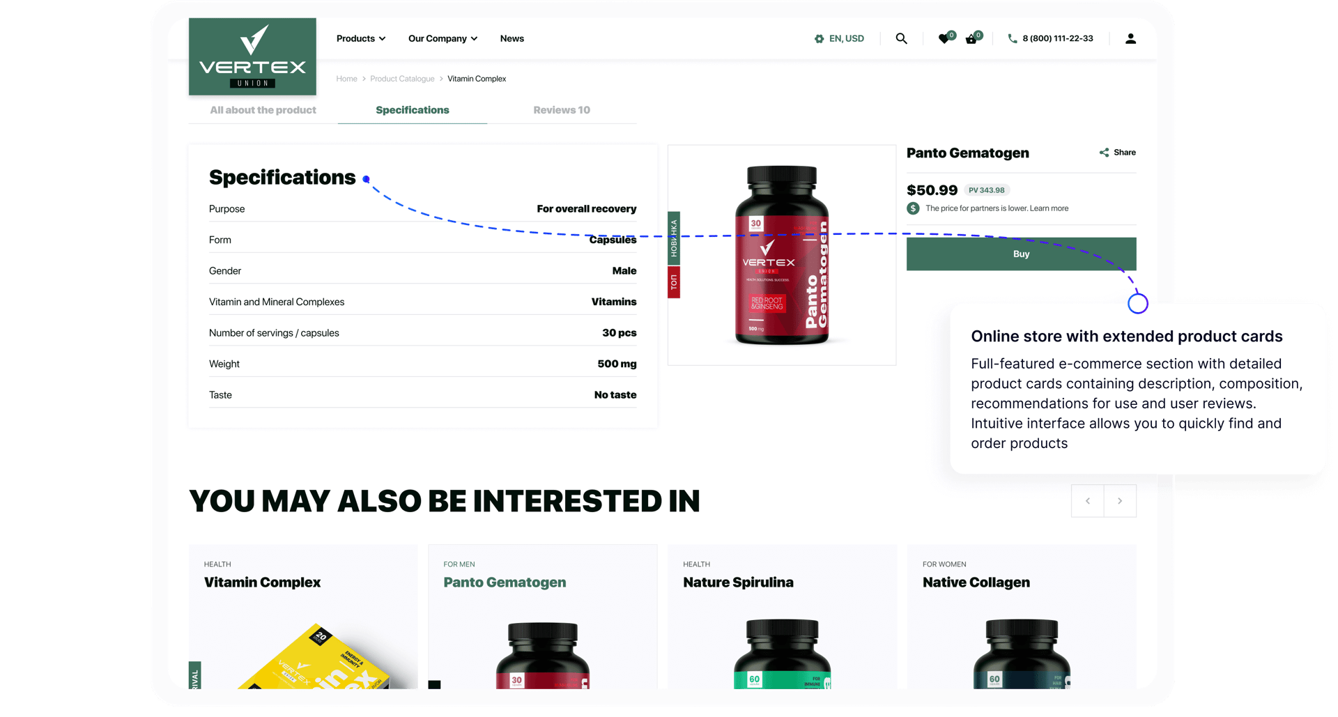 Tienda online con fichas de producto ampliadas