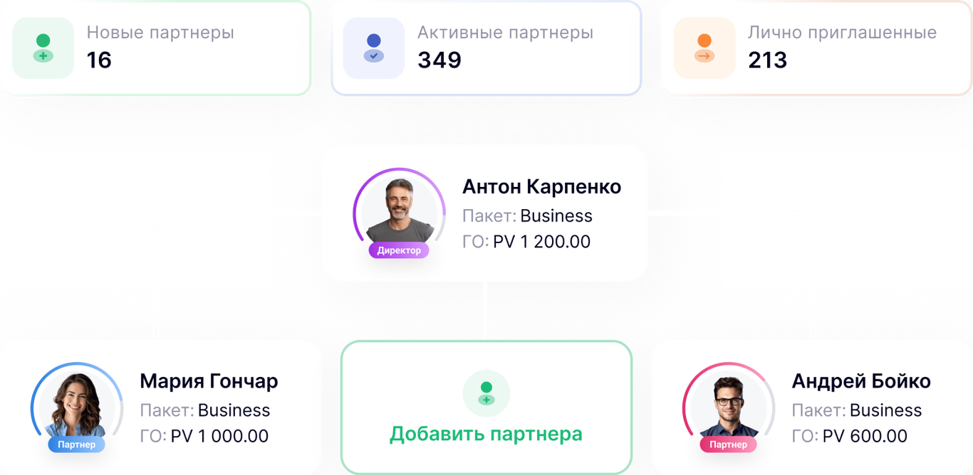 Графическая структура партнеров