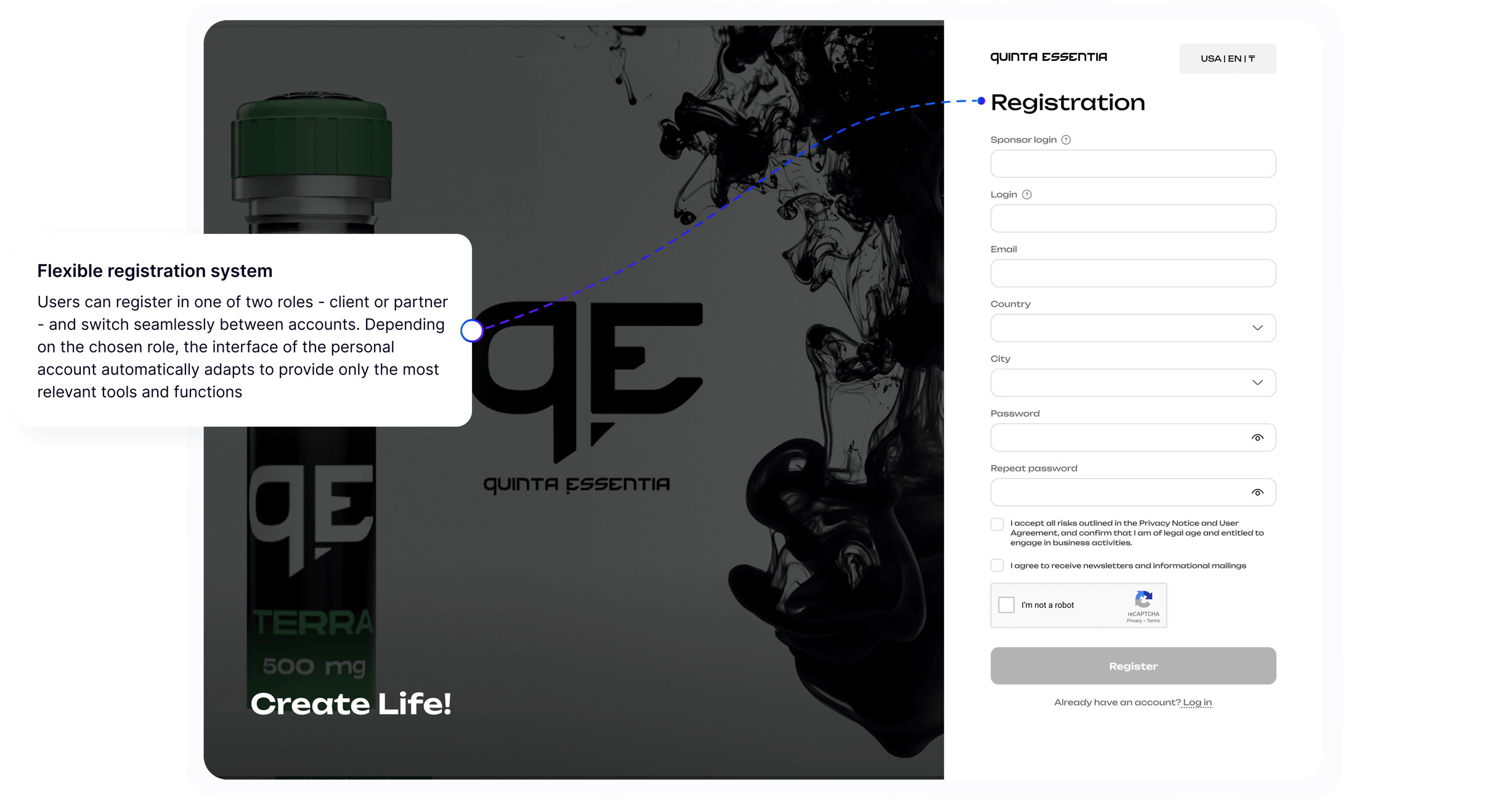 Flexibles Registrierungssystem