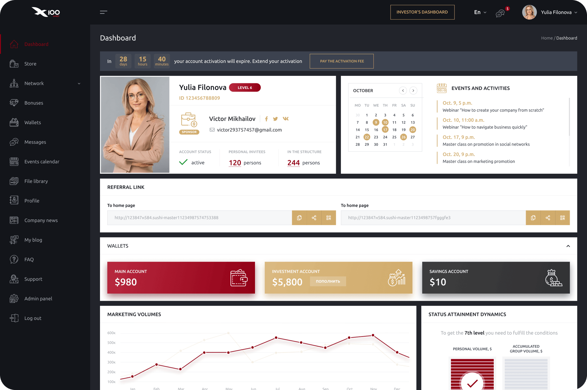 We will create a software solution for your investment company