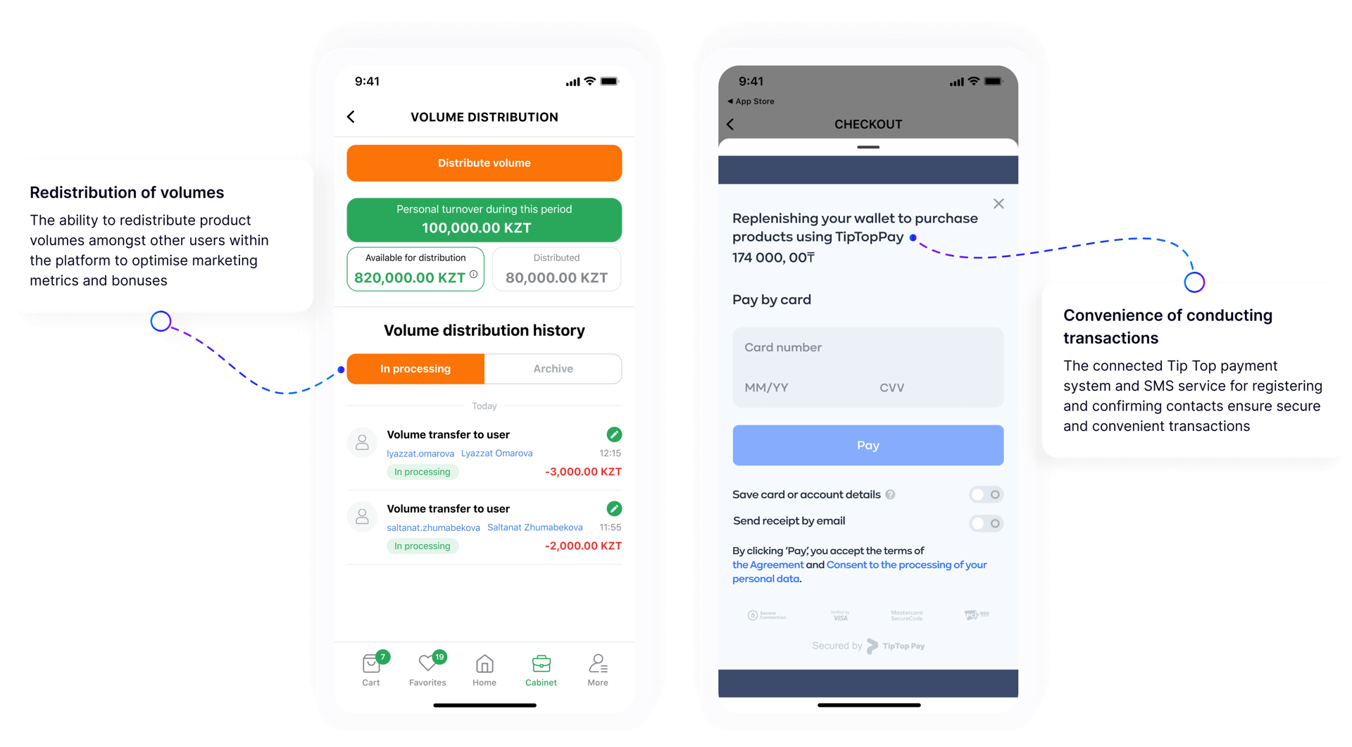 Registering partners through the app