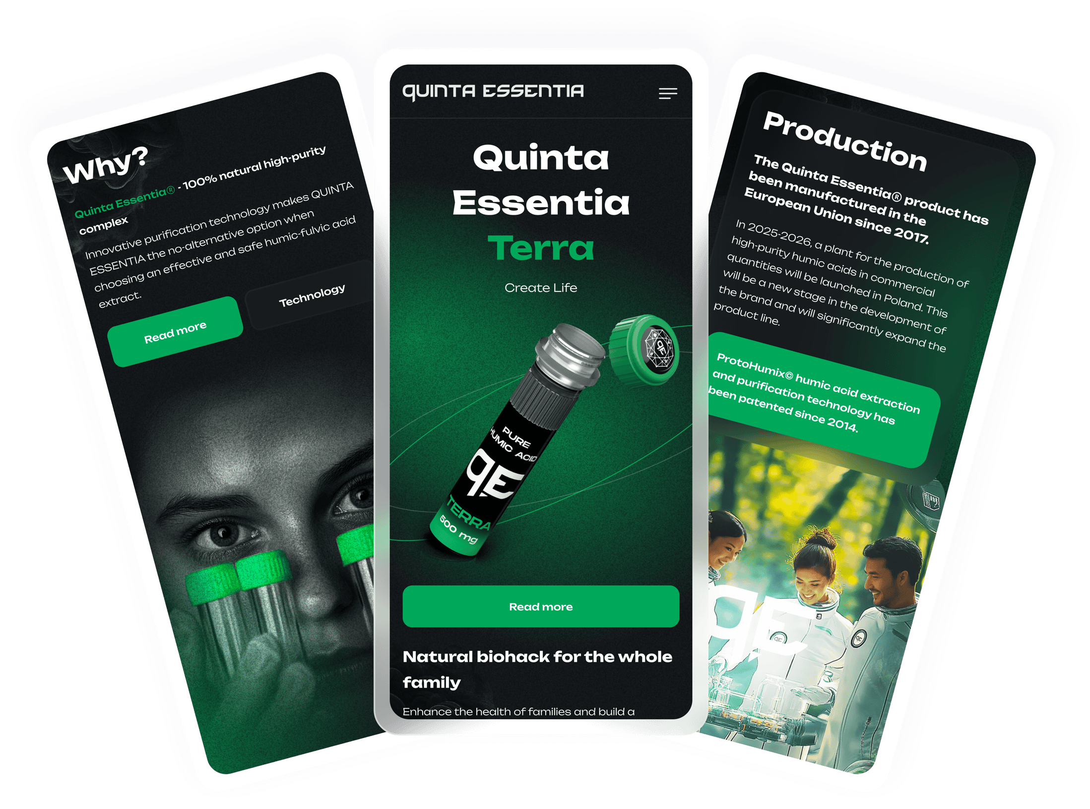 Eine mehrsprachige Landingpage zum Unternehmen und den Produkten mit individuellem Design 2