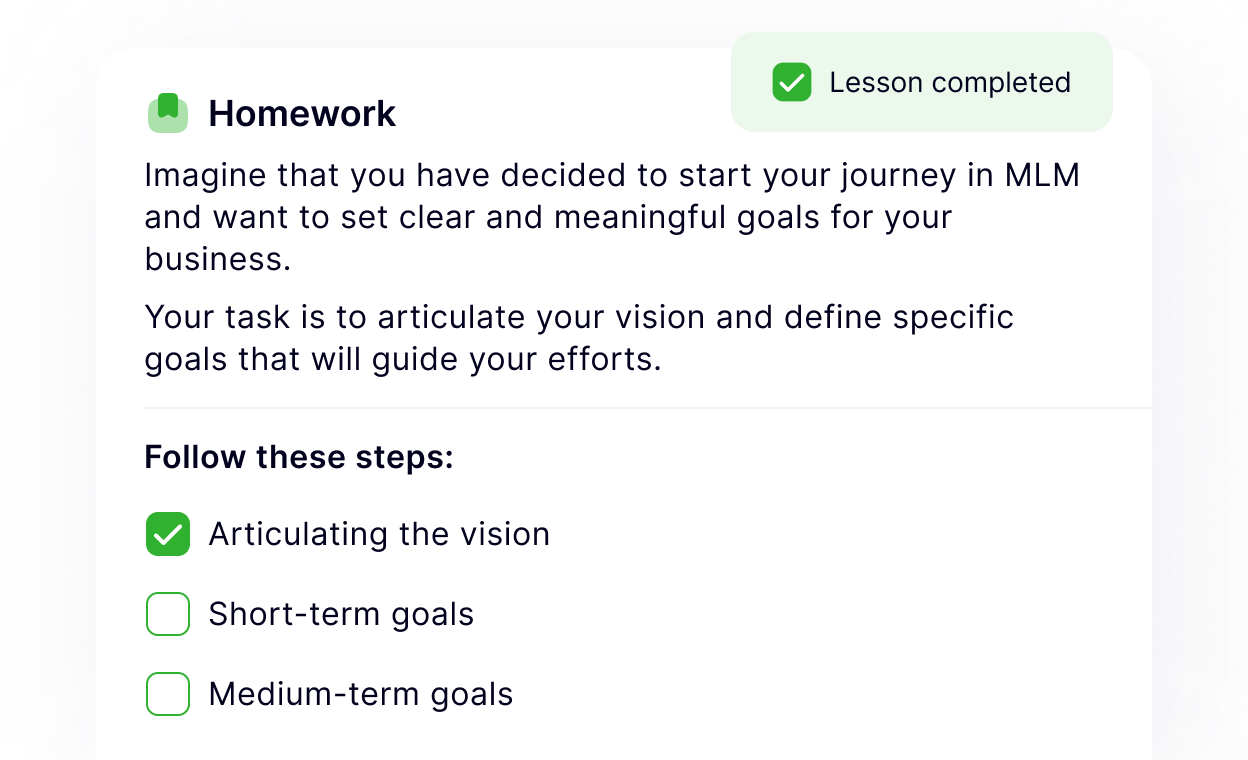 Homework for better understanding