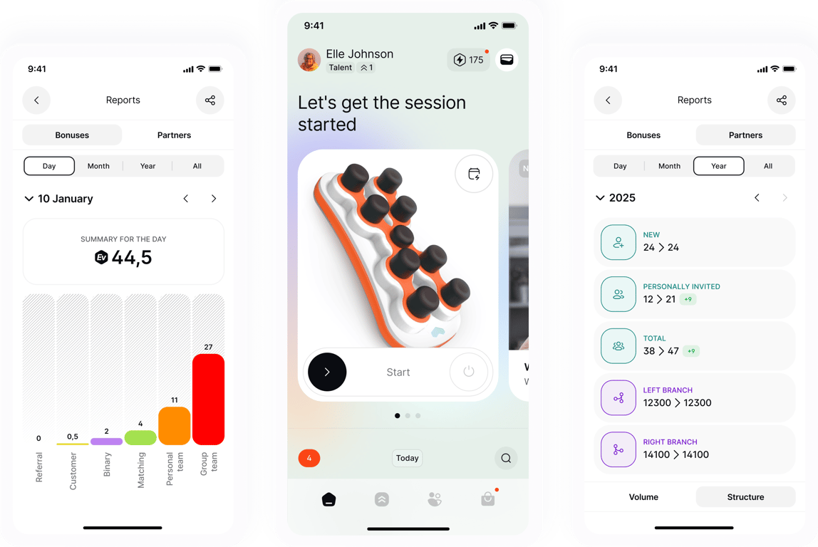 Mobile app with massager integration