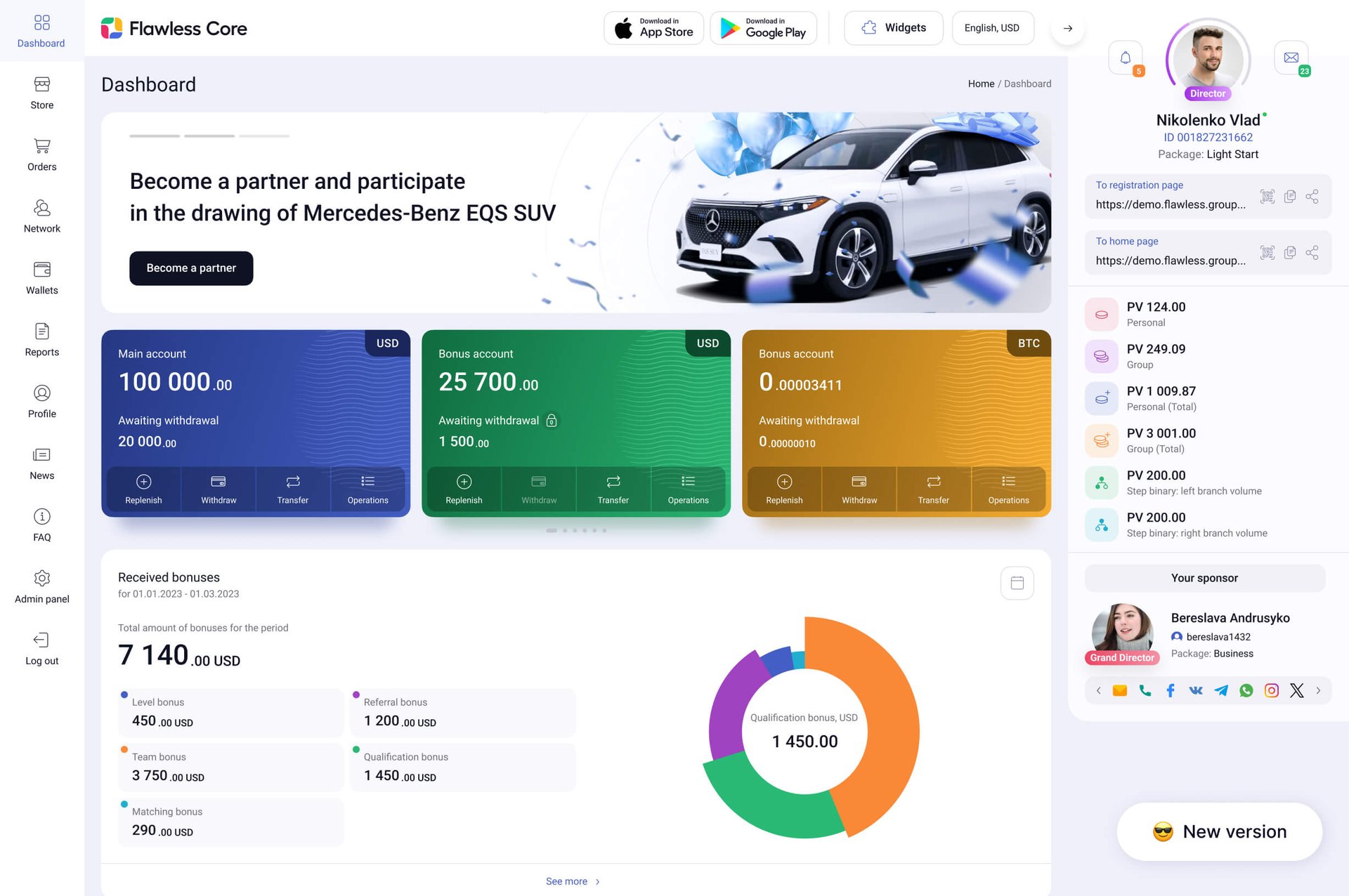 We'll update your MLM company using a modern IT platform. AFTER Project