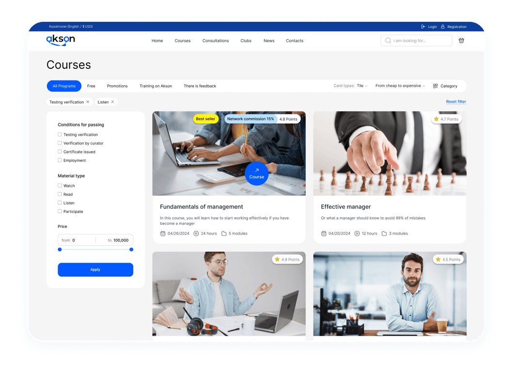 Creación de una plataforma de aprendizaje