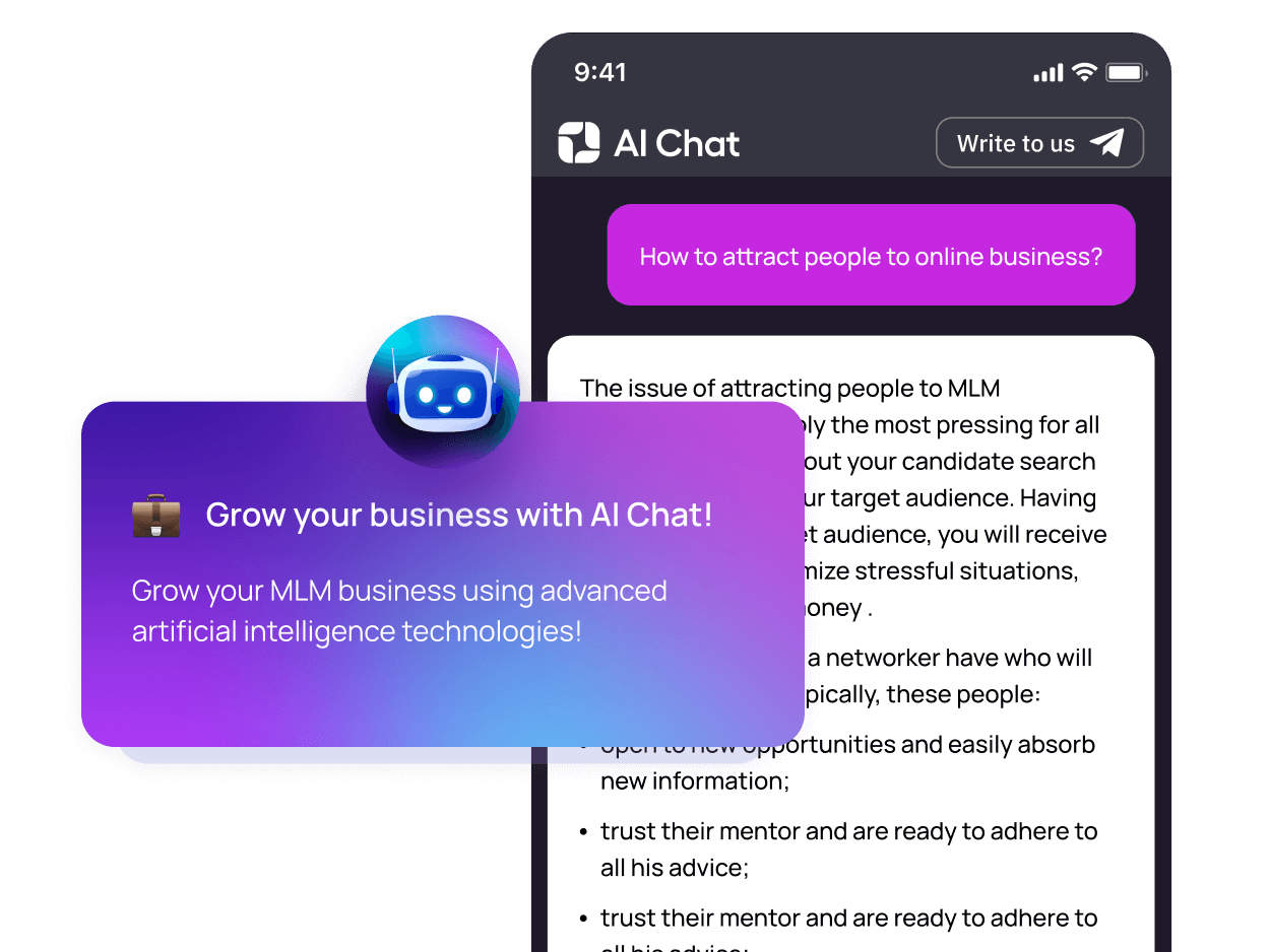 AI для навчання партнерів, як працювати в МЛМ