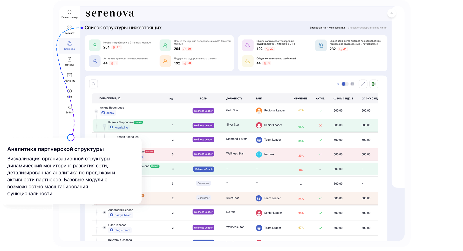 Аналитика партнерской структуры