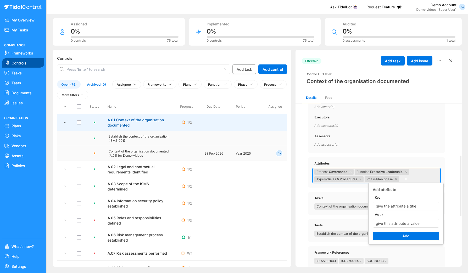 Control attribute toevoegen