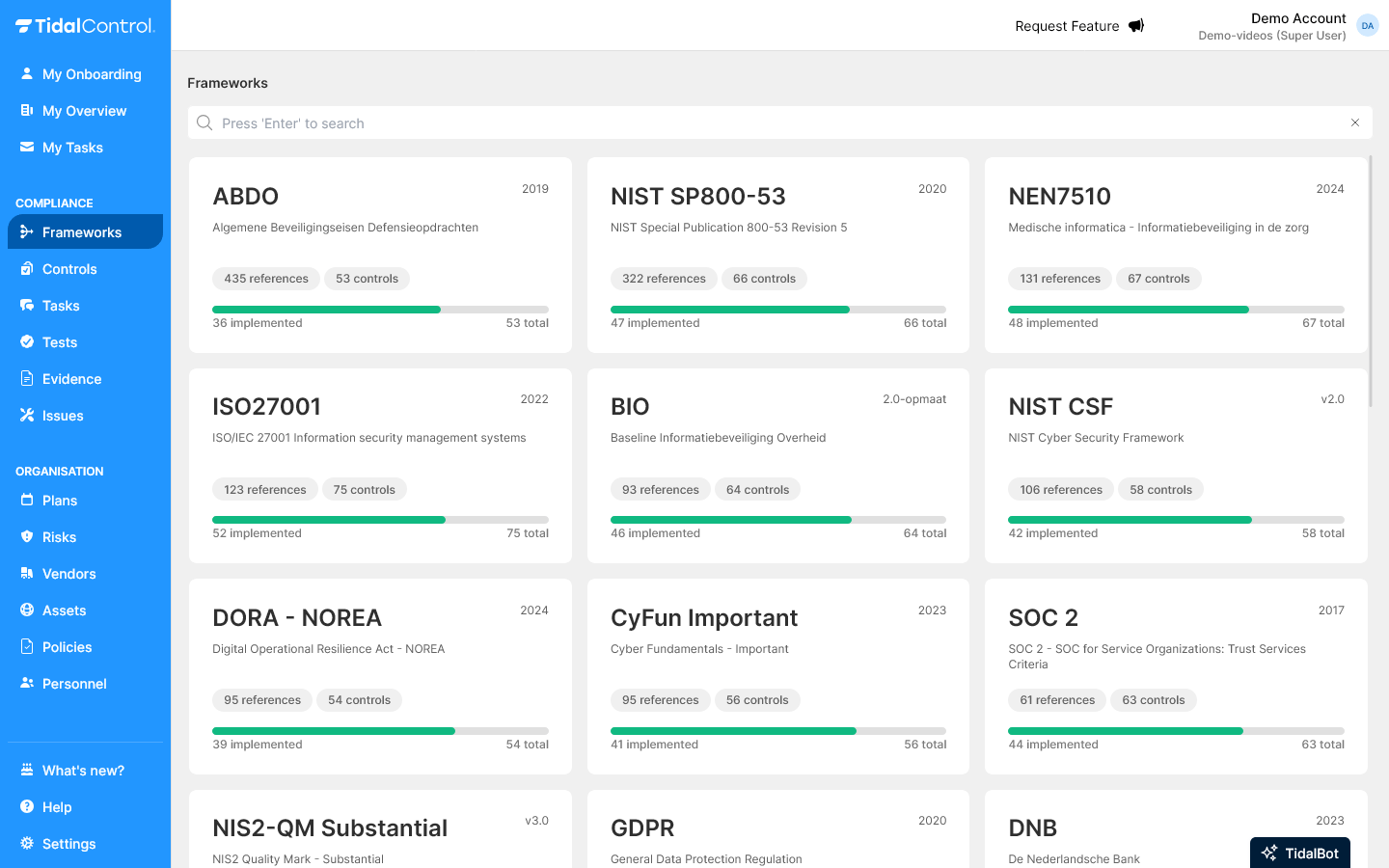 Frameworks overzicht