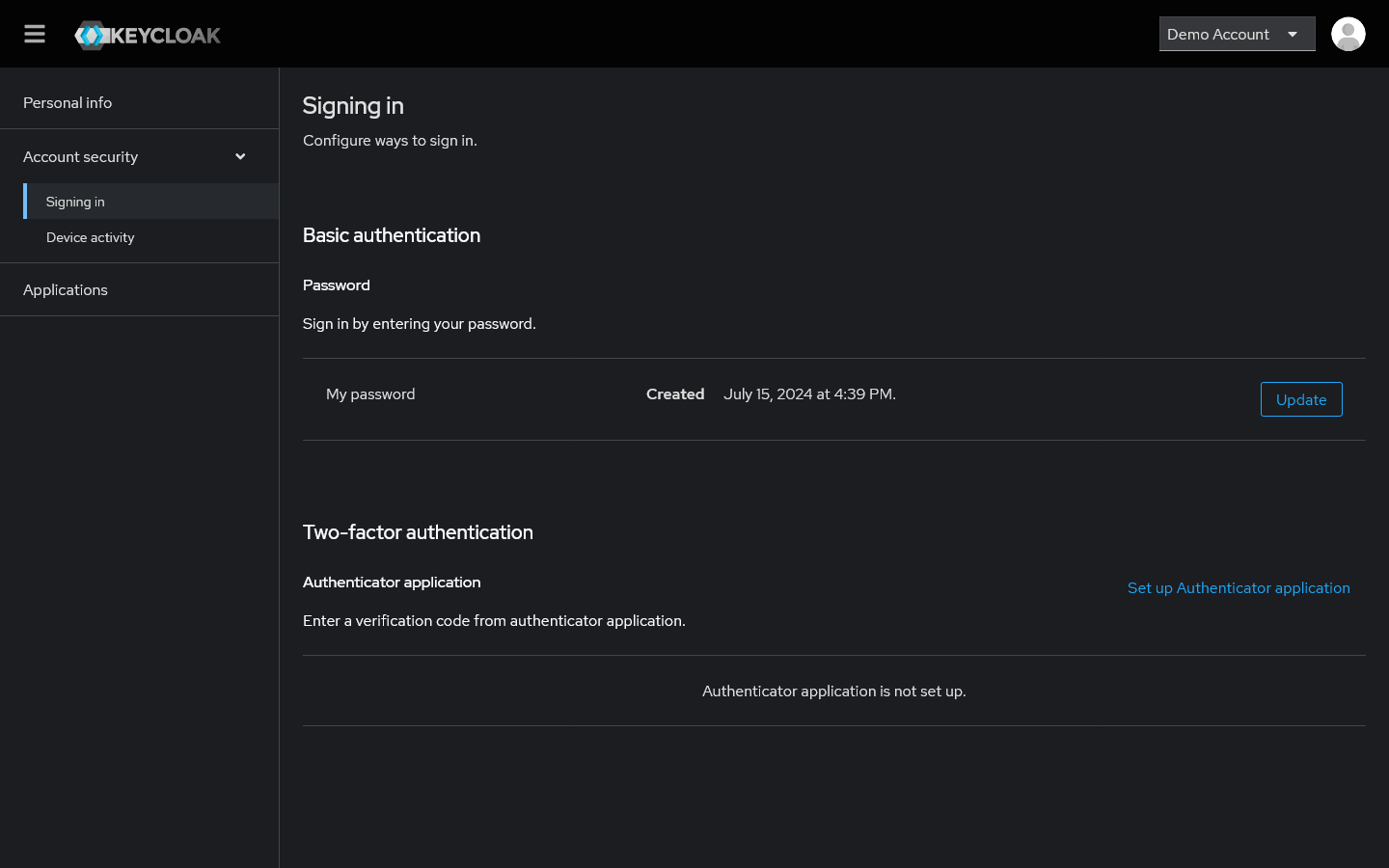 Authentication Settings