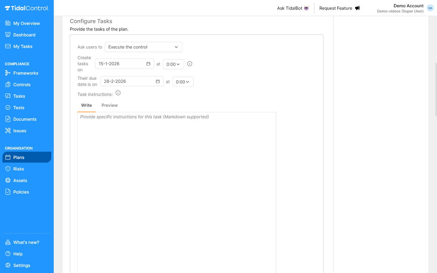 Workflow configuration