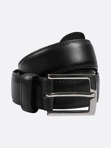 Timeless Black Calf Leather Belt For Men - Quality Leather Product Manufactured By Uysal Deri. Contact For B2B Orders.