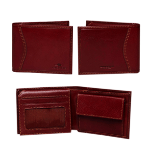 Classic Reddish Brown Calf Leather Bi Fold Wallet (48) - Quality Leather Product Manufactured By Metiş Deri Ürünleri San. Ve Tic.ltd. Şti.. Contact For B2B Orders.