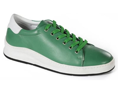 Modern Green White Leather Mens Sneaker - Quality Leather Product Manufactured By Ersi̇n Ayakkabi San Ti̇c Ltd Şti̇. Contact For B2B Orders.