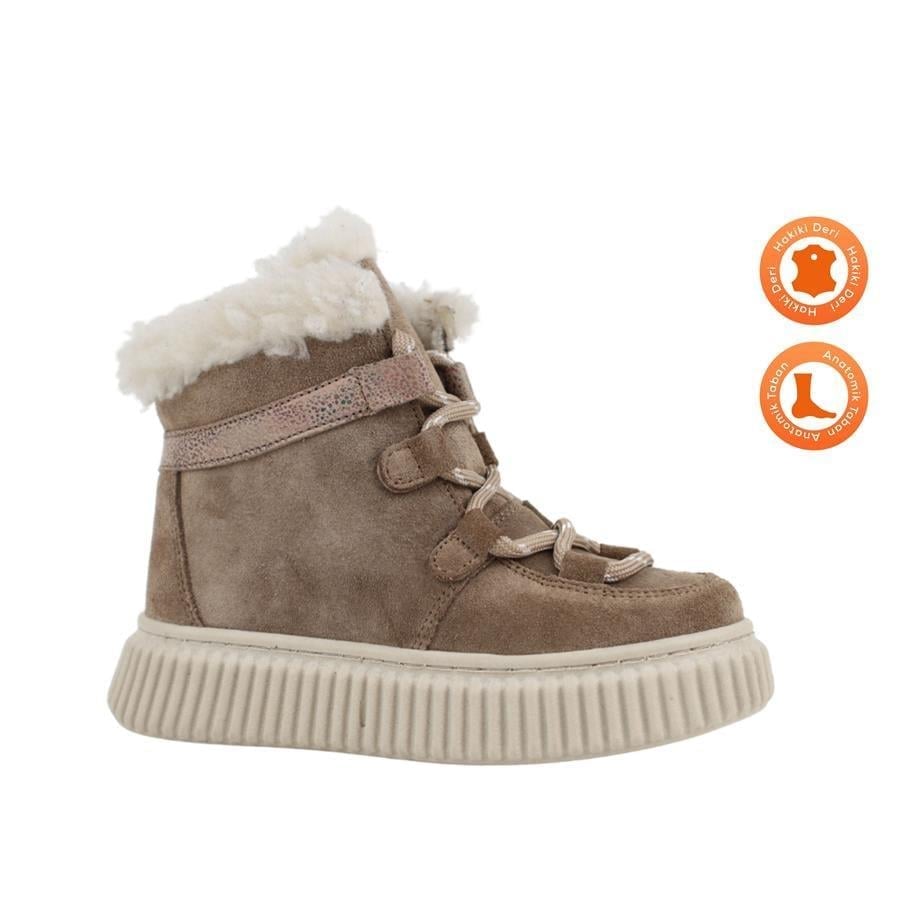 Детские Стильные Зимние Ботинки Из Замши - Качественный Кожаный Продукт Производства Nubebe. Обращайтесь Для B2B Заказов.