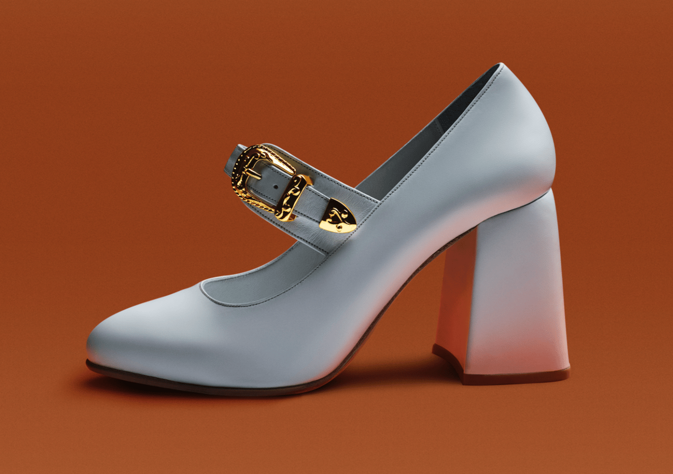 Elegant Mary Jane Block Heel Leather Pump - Quality Leather Product Manufactured By Merve Sakman Giyim Tasarım Ltd Sti. Contact For B2B Orders.