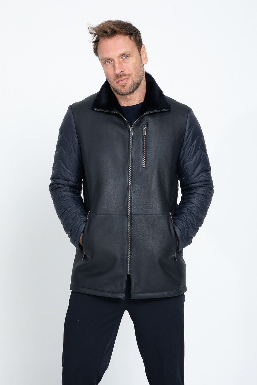 Sheep-Lamb Skin Men Jacket - Quality Leather Product Manufactured By Orjin Deri Konfeksiyon San. Ve Tic. A.s.. Contact For B2B Orders.