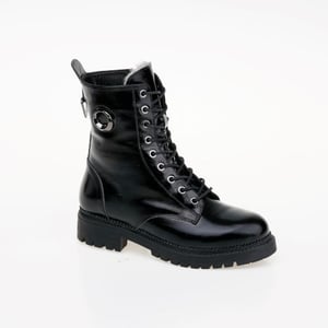 Elegant Black Leather Lace Up Winter Boots - Quality Leather Product Manufactured By Kaya Kardeşler Ayakkabi San. Ti̇c. Ltd. Şti̇.. Contact For B2B Orders.