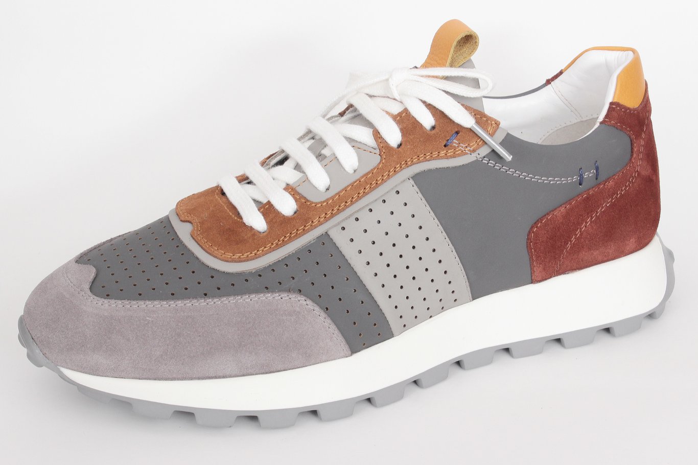 Мужские Кроссовки Из Кожи И Замши Многоцветные