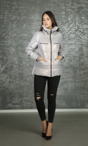 Shimmering Metallic Shearling Puffer Jacket For Women - Quality Leather Product Manufactured By Rubi̇s Deri̇ci̇li̇k San. Ve Ti̇c. Ltd. Şti̇.. Contact For B2B Orders.