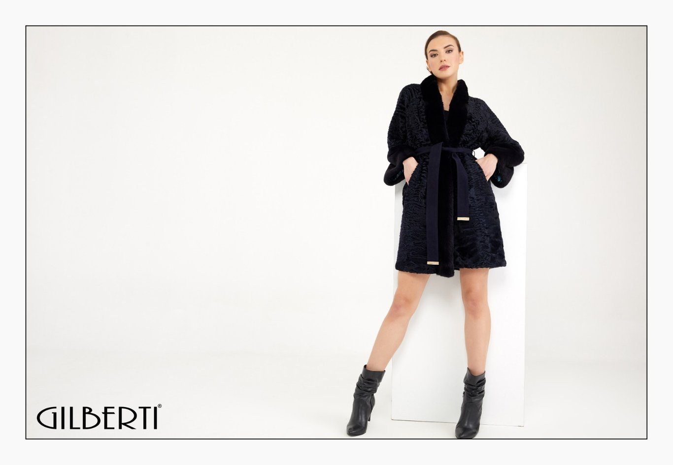 Exquisite Black Karakul Fur Belted Coat Design - Quality Leather Product Manufactured By F.o.u.r.m.i̇.e. Deri̇ Sanayi̇ Diş Ti̇caret Ltd.şti̇.. Contact For B2B Orders.