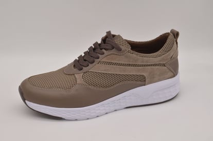 Elegant Taupe Leather Perforated Panel Women Sneakers - Quality Leather Product Manufactured By Çetsan Ayakkabı Sanayi Ve Ticaret Limited Şirketi. Contact For B2B Orders.