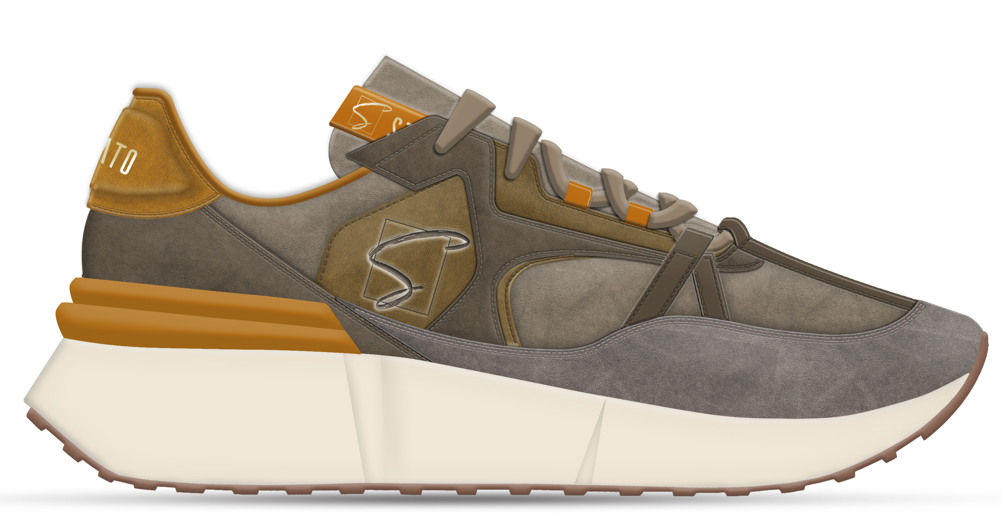 Chic Womens Leather Designer Sneaker