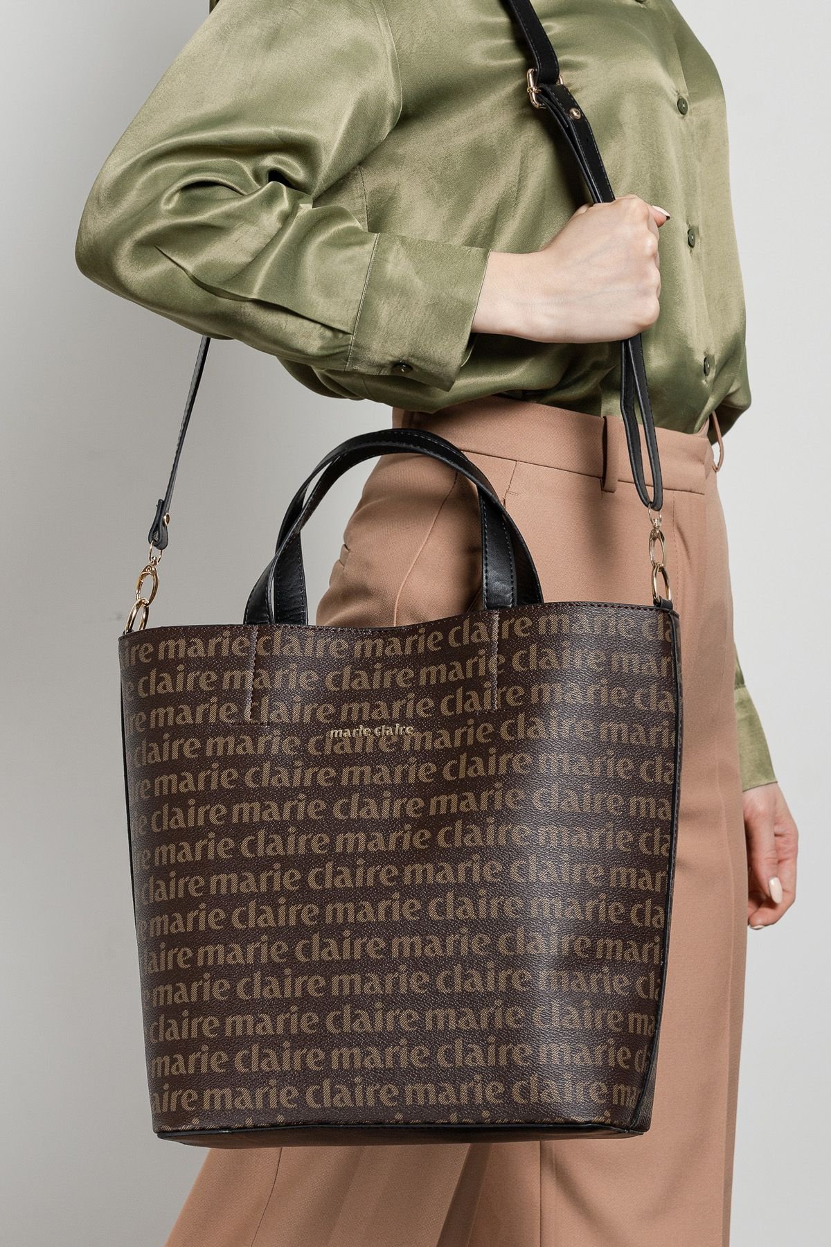 Marie Claire Signature Patterned Vegan Tote Bag - Quality Leather Product Manufactured By Eda Trend Moda Anoni̇m Şi̇rketi̇. Contact For B2B Orders.
