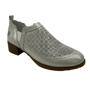 Elegant Silver Perforated Leather Slip On Loafer - Quality Leather Product Manufactured By Mammamia İç Ve Dış Ticaret A.ş.. Contact For B2B Orders.
