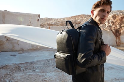 Elegant Pebbled Leather Mens Backpack Style - Quality Leather Product Manufactured By Gundogdular Deri San. Tic. Ltd. Sti.. Contact For B2B Orders.