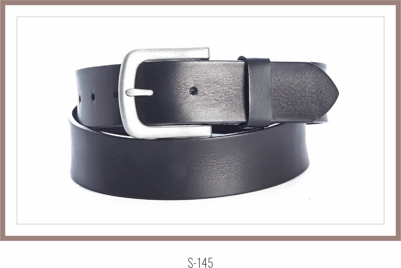 Classic Black Calf Leather Belt With Matte Buckle - Quality Leather Product Manufactured By İmren Deri̇ Mamülleri̇ San Ve Ti̇c Ltd Şti̇. Contact For B2B Orders.