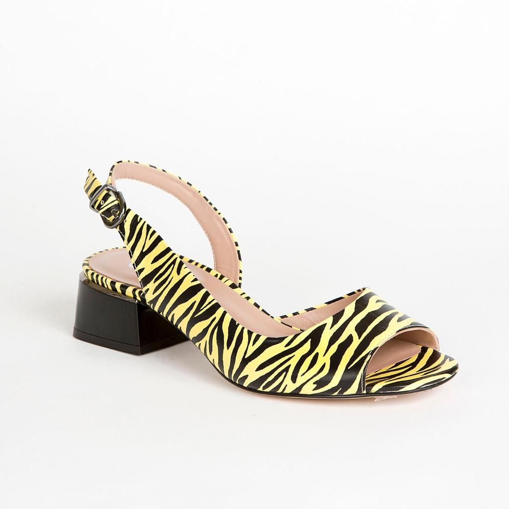 zebra print leather sandals