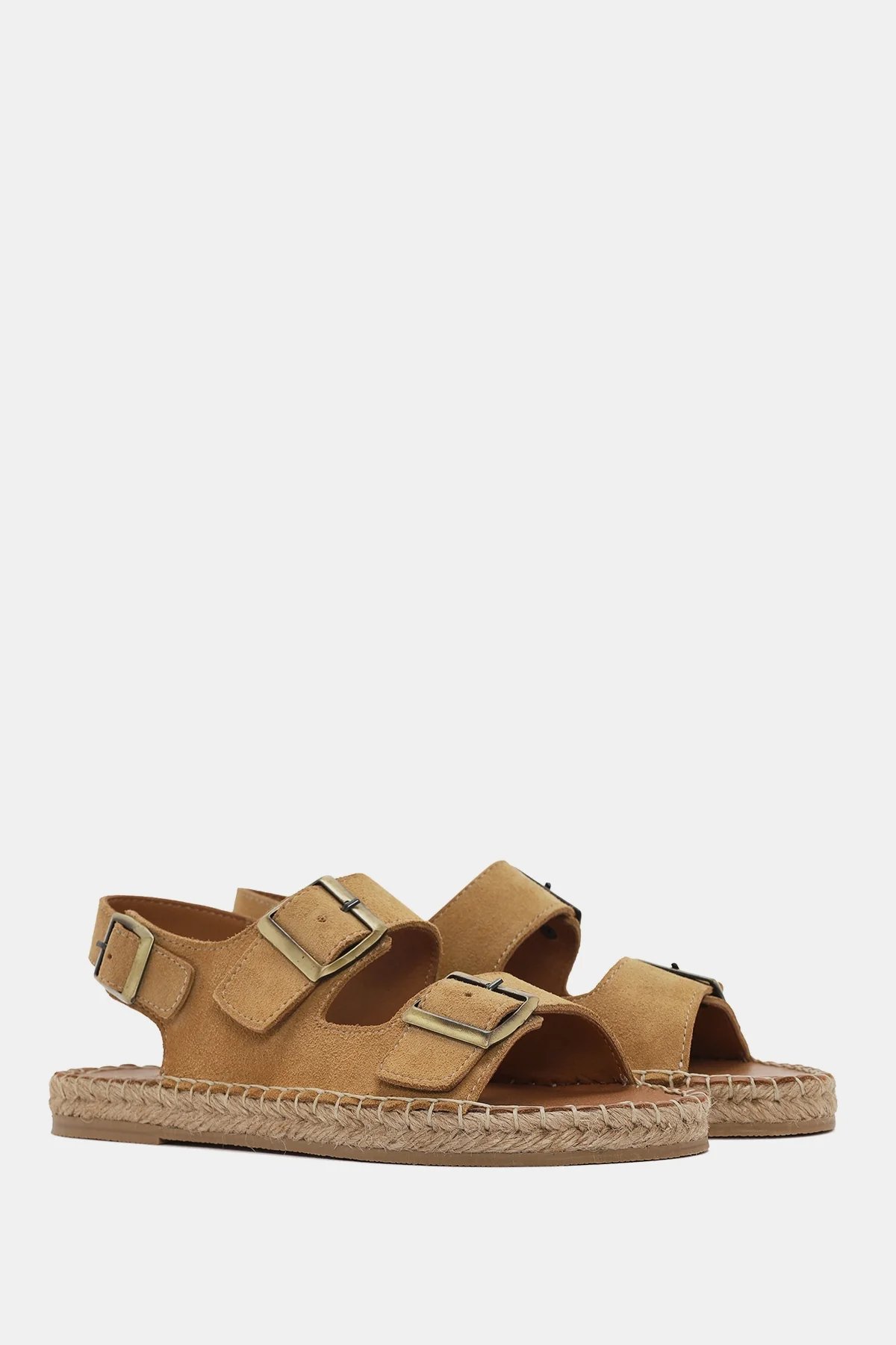 Шикарные Кожаные Сандалии Эспадрильи С Пряжками