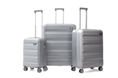 Elegant Grey Ribbed Abs Travel Luggage Set - Quality Leather Product Manufactured By Uyar Saraci̇ye. Contact For B2B Orders.