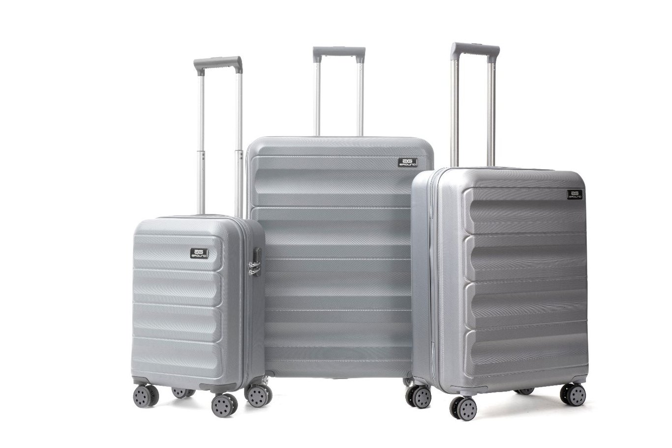 Elegant Grey Ribbed Abs Travel Luggage Set - Quality Leather Product Manufactured By Uyar Saraci̇ye. Contact For B2B Orders.