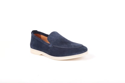 Men's Classic Navy Suede Loafers Slip On - Quality Leather Product Manufactured By Ekrem Uyanik Ayakkabi Deri Urunleri Tekstil Gida Sanayi Ve Ticaret Ltd. Sti.. Contact For B2B Orders.