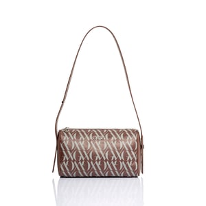 Distinctive Glows Monogrammed Cylindrical Shoulder Bag - Quality Leather Product Manufactured By Glowleather Leather Industry Trade Limited Company. Contact For B2B Orders.