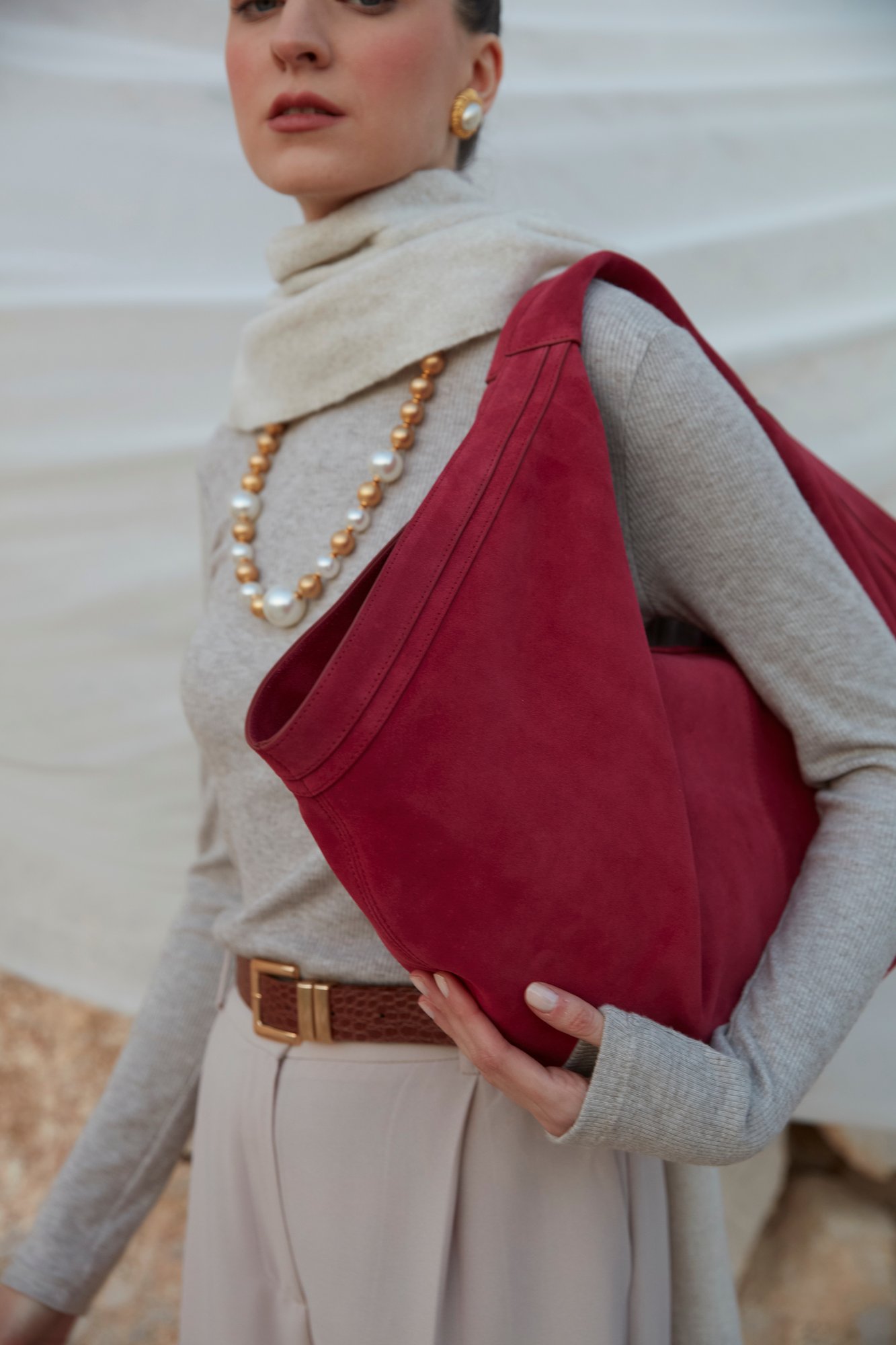 Chic Slouchy Calf Leather Shoulder Bag Design - Quality Leather Product Manufactured By Gundogdular Deri San. Tic. Ltd. Sti.. Contact For B2B Orders.