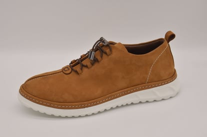 Stylish Tan Nubuck Leather Men's Casual Shoes - Quality Leather Product Manufactured By Çetsan Ayakkabı Sanayi Ve Ticaret Limited Şirketi. Contact For B2B Orders.