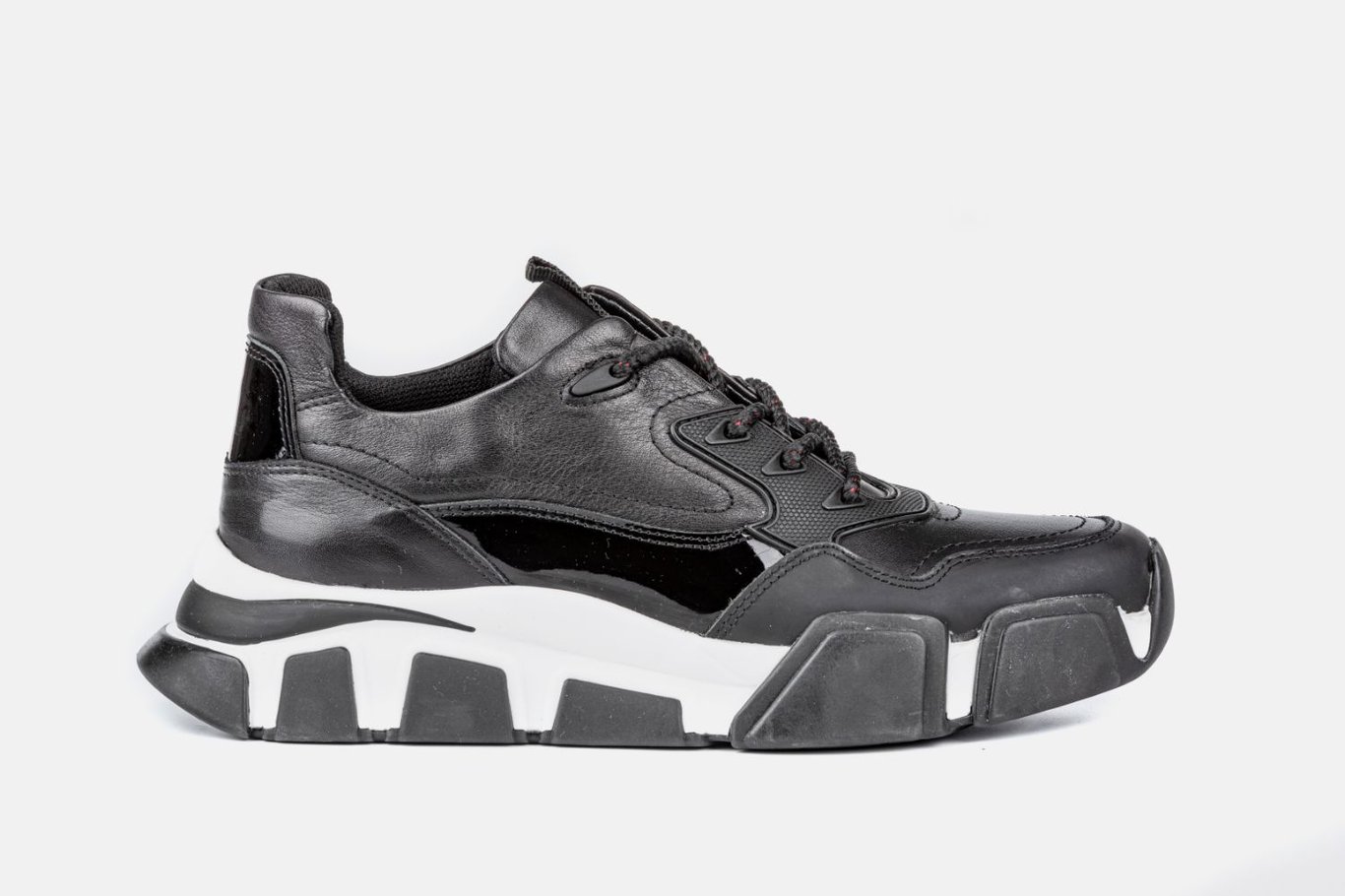 SİYAH HAKİKİ DERİ COMFORT TABAN SNEAKER AYAKKABI