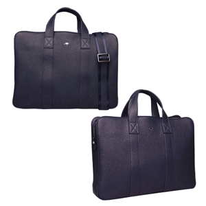 Elegante Marineblaue Genarbte Leder Aktentasche - Qualitatives Lederprodukt Hergestellt Von Metiş Deri Ürünleri San. Ve Tic.ltd. Şti.. Kontakt Für B2B-Bestellungen.