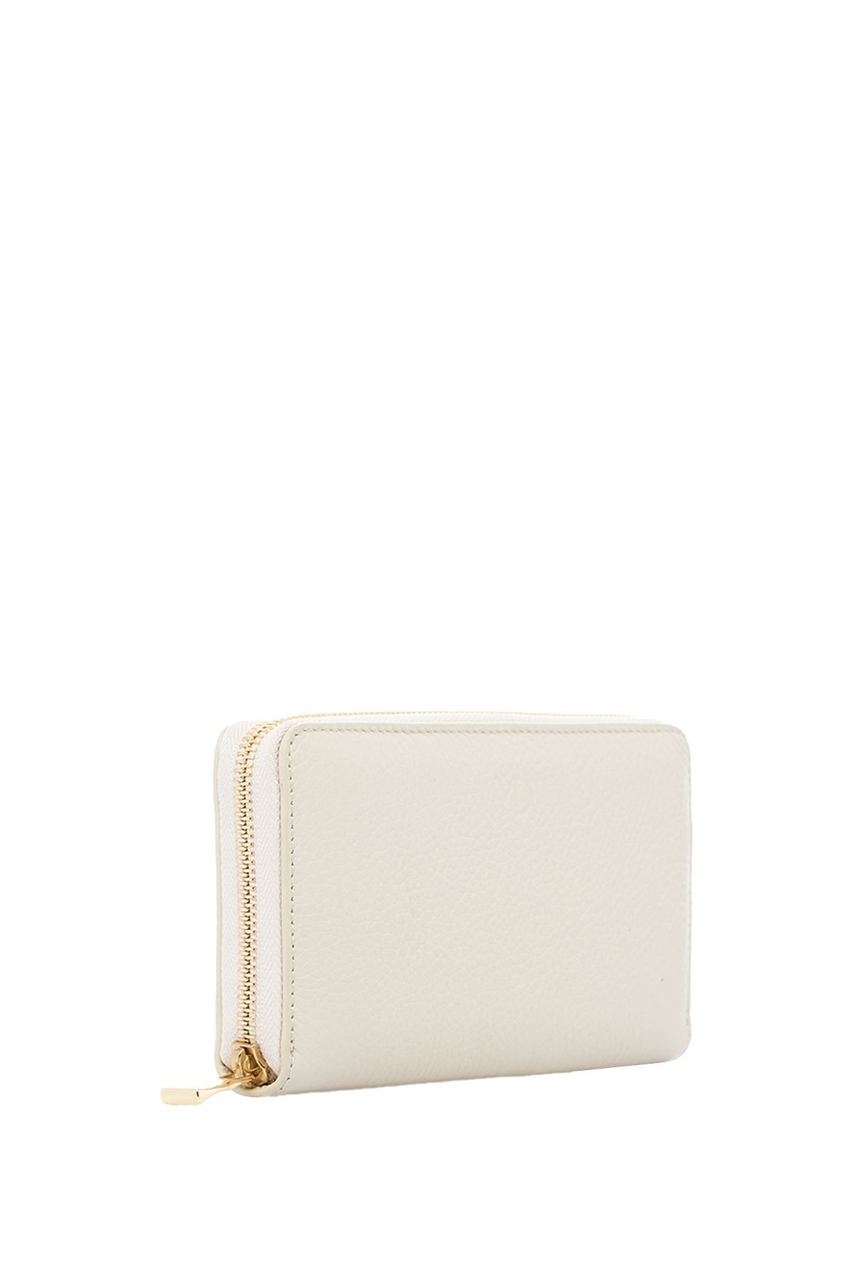 Elegant Cream Beige Pebbled Leather Wallet - Quality Leather Product Manufactured By Gündoğdular Deri. Contact For B2B Orders.