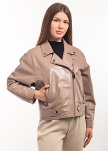 Modern Asymmetrical Lambskin Biker Jacket Design - Quality Leather Product Manufactured By Princess Deri̇ San Ve Ti̇c Ltd Şti̇. Contact For B2B Orders.